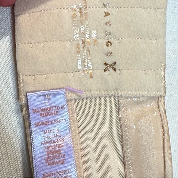 NWT Nude Savage X Fenty Strapless Bra Womens Size 36 DD Brand New - Picture 4 of 6